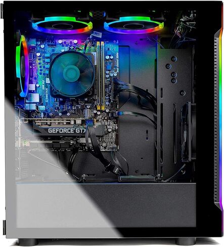 كمبيوتر سطح المكتب Skytech Azure للألعاب، Intel i7 13700F 2.1 جيجا هرتز (5.1 جيجا هرتز Turbo Boost)، NVIDIA RTX 4060 Ti 8 جيجا GDDR6X، 1 تيرابايت SSD، 16 جيجا DDR5 RAM 5200، 750 وات GOLD PSU، 360 مم ARGB AIO، Wi-Fi، Win 11 Home in Kuwait