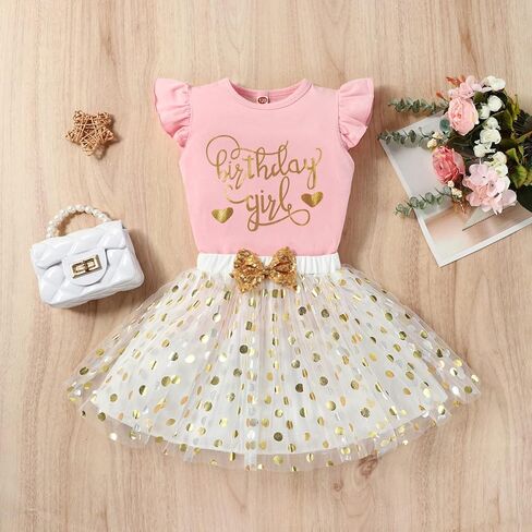 طفل أطفال طفل الفتيات عيد ميلاد الأميرة تتسابق اللباس سترة بلا أكمام قمصان تانك الأعلى نقطة شبكة توتو تنورة 2 قطع in Kuwait