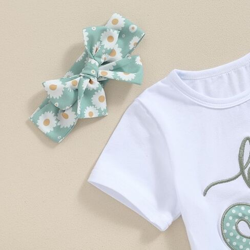 GOOCHEER Big Sister Little Sister Matching Outfits Toddler Baby Girl Romper Shirt Top Daisy Shorts Set Summer Clothes in Saudi Arabia