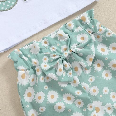 GOOCHEER Big Sister Little Sister Matching Outfits Toddler Baby Girl Romper Shirt Top Daisy Shorts Set Summer Clothes in Saudi Arabia