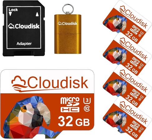 Pack of 5 Parrot-Prime Micro SD Card 1GB Flash Memory Card C4 with SD Adapter, Card Reader (1GB) in Saudi Arabia
