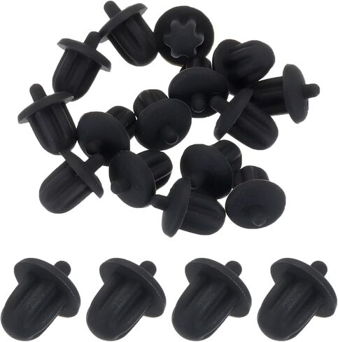 MECCANIXITY 15pcs 6.35mm Audio Jack Port Duct Cover PC DVD Microphone Plugs Caps Silicone Protector, Black in Saudi Arabia