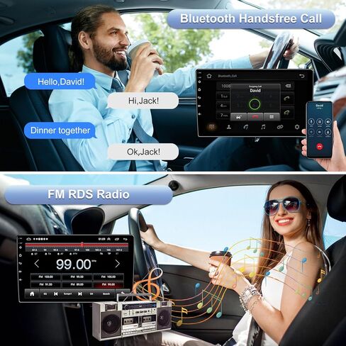 راديو ستيريو للسيارة 5GWiFi 4GB+32GB لسيارة Jeep Wrangler JK Compass Gand Cherokee Dodge Ram - Carplay اللاسلكي ونظام الملاحة GPS التلقائي بنظام Android - شاشة لمس 10.2 بوصة بلوتوث RDS FM SWC in Kuwait