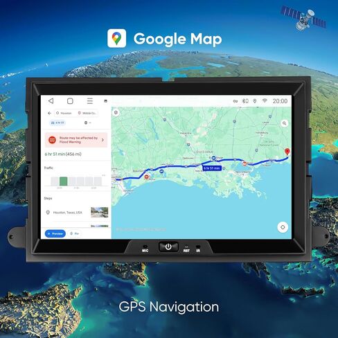 ستيريو سيارة أندرويد 8 بوصة لسيارة Ford F-150 F250 F350 (2004-2008) Focus Mustang Edge Escape Expedition E250، ترقية الراديو اللاسلكي CarPlay Android Auto WiFi Bluetooth GPS Touch Screen in Kuwait