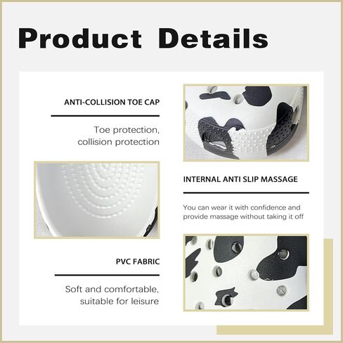 AJKSFHIU Cow Clogs Cow Slippers with Socks and 10 Random Shoe Buckles Slip On Casual Water Cow Shoes Indoor Outdoor Sandals for Women's Girls in Saudi Arabia