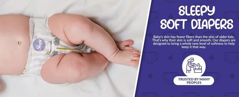 SOHO|Sleepy 3X Jumbo Natural Baby Diapers, Made from Organic Cotton and Bamboo Extract, Ultimate Comfort and Dryness, Diapers- Size 4 MAXI (Child Weight 15-31 Lbs,90 Count) in Saudi Arabia