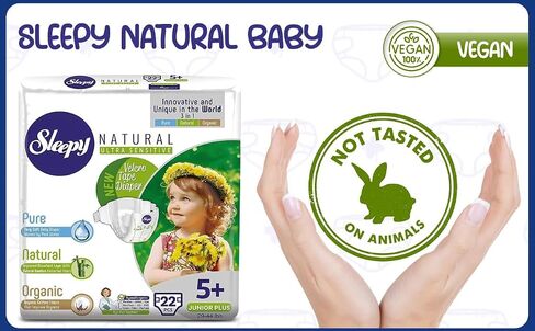SOHO|Sleepy 3X Jumbo Natural Baby Diapers, Made from Organic Cotton and Bamboo Extract, Ultimate Comfort and Dryness, Diapers- Size 4 MAXI (Child Weight 15-31 Lbs,90 Count) in Saudi Arabia