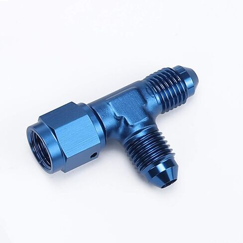 -3 AN Male Flare Tee Fitting with AN3 Female Swivel on Run Adapter Aluminum Black in Saudi Arabia