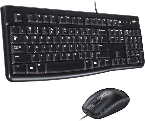 Logitech Mk120 Wired Keyboard + Mouse Combo, USB 2.0, Black in Saudi Arabia