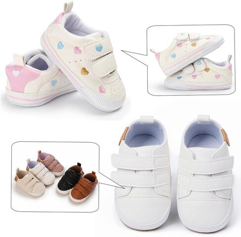 2Pairs Baby Shoes Boys Girls Non-Slip Rubber Sole Sneakers Infant Toddler Crib First Walker Shoes in Saudi Arabia