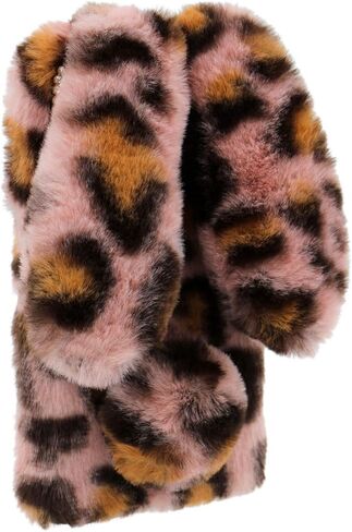 حافظة قطيفة ثلاثية الأبعاد لآذان الأرنب لجهاز iPod Touch 5/6 / 7 مع حزام كروس، غطاء هاتف واقٍ مقاوم للصدمات من داسكان للشتاء الدافئ مصنوع يدويًا من الألماس الناعم والأرنب المنفوش والفراء فروي المقاوم للصدمات، وردي in Kuwait