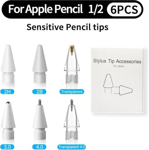 Replacement Pencil Tips for Apple Pencil Pro,Upgraded Pencil Tips fit for Apple 2nd 1st Gen USB-C,and Logitech Crayon Digital Pencil,Pencil Tips Pad Pro Pencil,No Wear Out Fine Point Resistance in Saudi Arabia