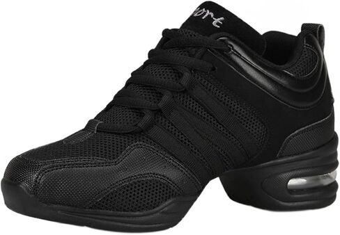 Women's Jazz Dancing Sneakers Breathable Mesh Lightweight Split Sole Athletic Walking Shoes in Saudi Arabia