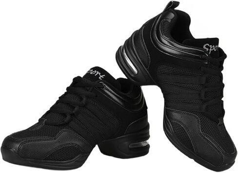 Women's Jazz Dancing Sneakers Breathable Mesh Lightweight Split Sole Athletic Walking Shoes in Saudi Arabia