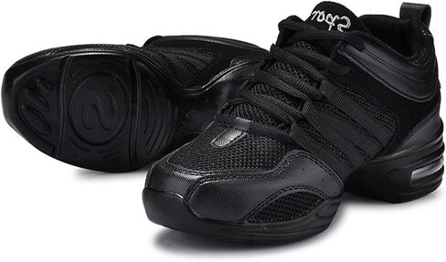 Women's Jazz Dancing Sneakers Breathable Mesh Lightweight Split Sole Athletic Walking Shoes in Saudi Arabia