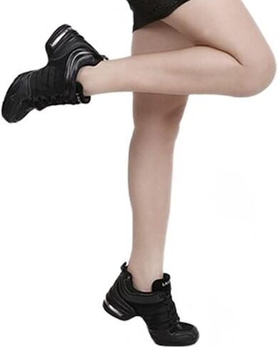 Women's Jazz Dancing Sneakers Breathable Mesh Lightweight Split Sole Athletic Walking Shoes in Saudi Arabia