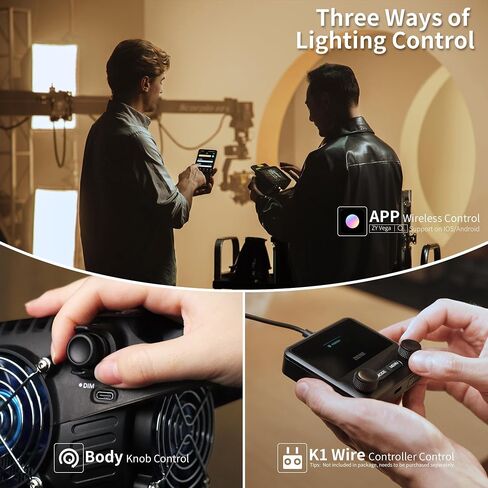 ZHIYUN MOLUS B200 200W Bi-Color LED Video Light, App Control 39990 Lux 2700K-6500K CRI 96+ Silent COB Light with 13 Light Effects Bowens Mount for Filmmaking Studio Photography Lighting in Saudi Arabia