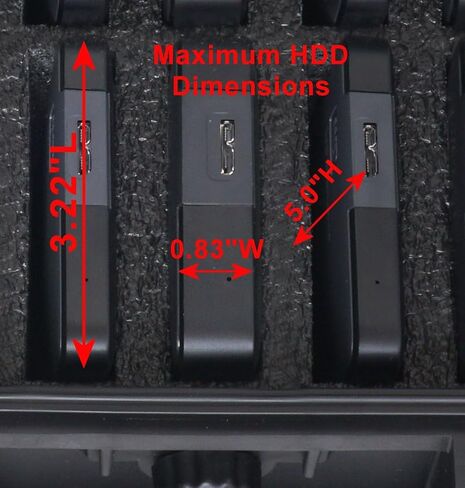 Case Club 14 External Hard Drive Case. Waterproof, Airtight, & Heavy Duty. includes Pressure Relief Valve, Folding Handle, Padlock Holes, O-Ring Seal. in Saudi Arabia