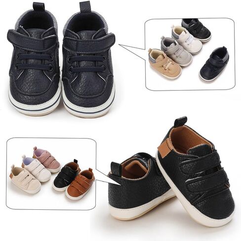 2Pairs Baby Shoes Boys Girls Non-Slip Rubber Sole Sneakers Infant Toddler Crib First Walker Shoes in Saudi Arabia