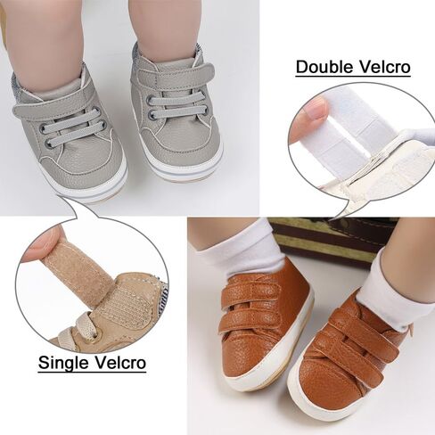 2Pairs Baby Shoes Boys Girls Non-Slip Rubber Sole Sneakers Infant Toddler Crib First Walker Shoes in Saudi Arabia