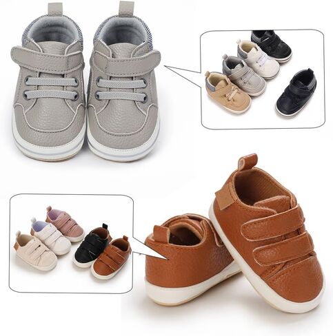 2Pairs Baby Shoes Boys Girls Non-Slip Rubber Sole Sneakers Infant Toddler Crib First Walker Shoes in Saudi Arabia