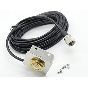 NMO Bracket L Shape Fender Mount W/M PL-259 UHF Connector RG-58U 5 Meter Cable