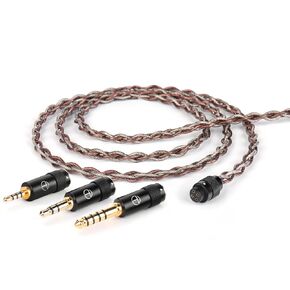 FAAEAL TRN RedChain Earphone Cable with QDC/S/C Pin,Silver-Plated OFC Copper Mixed Upgrade Line with Swappable Connectors,2.5/3.5/4.4mm Earbuds Wire for KZ ZSN PRO Castor D-Fi EDA TRN MT1 Headphone