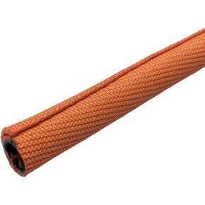 Electriduct 1/2" Double Layer Self Closing Braided Wrap Sleeve Cable Management - 25 Feet - Orange