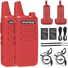 BAOFENG BF-888S Upgraded Walkie Talkies T20 Long Range Walkie Talkie for Adults with Earpiece Mic Rechargeable 2-Way Radios Handheld Two-Way Radios Transceiver Kids with USB Charger for Camping 2pcs