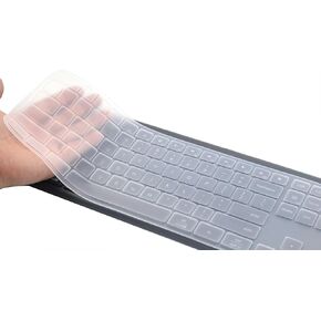 Silicone Keyboard Skin Cover Compatible with Logitech Signature Slim K950 Wireless Keyboard, Logitech MK955 Signature Slim Wireless Keyboard and Mouse Combo (Clear)