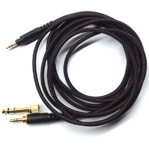 كابل بديل لسماعات SHURE SRH840 SRH940 SRH440 SRH750DJ سلك مضفر ترقية الصوت سلك ستيريو HiFi 300 سم/9 قدم in Kuwait