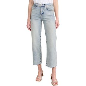 7 For All Mankind Women's Cropped Alexa W/Raw Cut Hem