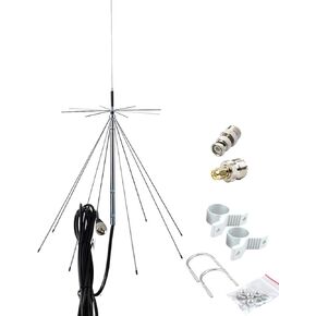 Discone Antennas D3000N/ Diamonds Scanner Antenna/CB UHF VHF Antennas 25-3000MHz for Scanner SDR Radio, Receive Transmit HF VHF UHF MW SW HF AIR FM FRS GMRS Antenna