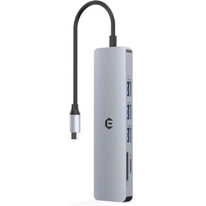 6-in-1 USB C Hub SUTOUG Docking Station with 4K HDMI Adapter, USB 3.0/2.0 Ports, SD/TF Card Reader, Dual Monitor Type C Multiport Adapter Docking Station for Surface Pro