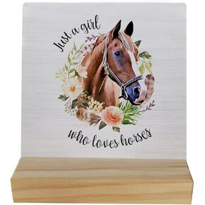 Just a Girl Who Love Chickens Chicken Table Wood Plaque Sign,Funny Cartoon Chickens Wooden Stand Wood Sign Desk Decor for Farmhouse Home School Dorm Office Table Shelf,Chicken Lovers Girls Gifts