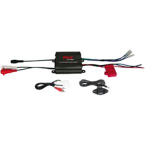Pyle Upgraded Version Pyle Premium Boat Amp | Marine Grade 2 Channel, 400 Watt | 2 Ohm Stereo Stable | Waterproof 3.5MM/RCA Adaptor | Dashboard Mount Volume Control | Frequency Response 10Hz/40kHz in Kuwait