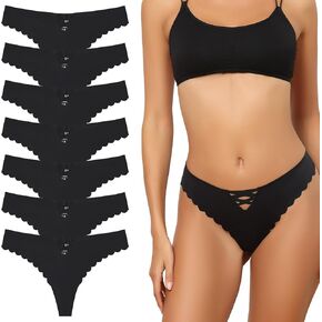 Aijolen 7 pack Seamless Thongs for Women No Show Panties Underwear Invisible Underpants S-XL