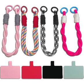 4 PCS Universal Phone Wrist Strap Colorful Cute Cell Phone Lanyard with 4 Colorful Tether Tab Strong Nylon