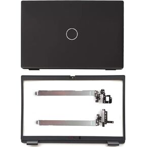 Replacement Laptop LCD Back Rear Top Lid Front Bezel with Hinges for Dell Latitude 15 3520 E3520 017XCF 0WXN5F 17XCF WXN5F 04Y37V 4Y37V Black