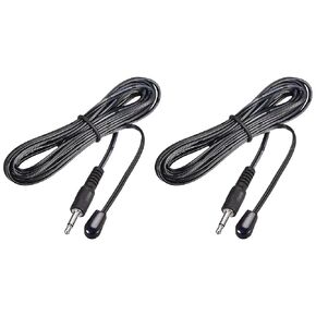 uxcell IR Infrared Emitter Extension Cable 9.8ft Long 45 Degree Emission Angle 3.5mm Jack Single Red Head 2pcs