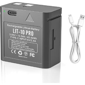 Upgraded 10500mAh Rechargeable Battery Replacement for LIT-10 3.7V Battery,Compatible with SPY PIONT Trail Camera LM2, Flex-M,Link-Micro, Link-Micro-S-LTE and Cell-Link