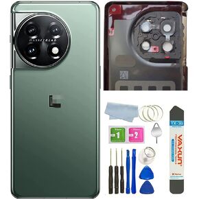 11 Back Glass Replacement for OnePlus 11 5G 6.7 Inches Back Glass Cover+Tools (Jade Green)