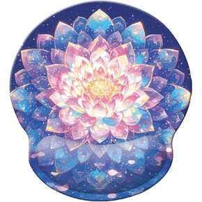 وسادة ماوس داعمة للمعصم من إسفنج الذاكرة، مسند ماوس مريح مبطن للمعصم مقاس 9 بوصات × 10 بوصات لسطح المكتب (رغوة ماندالا الملونة) in Kuwait