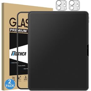 Mothca 2 Pack Matte Glass Screen Protector for iPad Pro 11-inch M4 2024 (5th Gen) + 2 Pack Camera Lens Protector with Installation Frame, Anti-Glare & Anti-Fingerprint Tempered Glass, Smooth as Silk