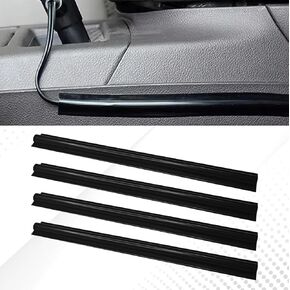 4PCS Car Concealed Wire Cover, Self-Adhesive Auto Split Sleeving Wire Cord Organizer, PVC Cable Hidden Protector for USB, Audio and Video Line