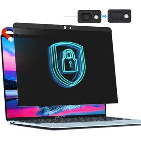 STARY Magnetic Privacy Screen for MacBook Air 13 Inch (2018-2021, M1) and MacBook Pro 13 Inch (2016-2022, M1/M2) | 13.3" Anti-Glare, Blue Light Privacy Filter for Macbook Air/Pro with Camera Cover