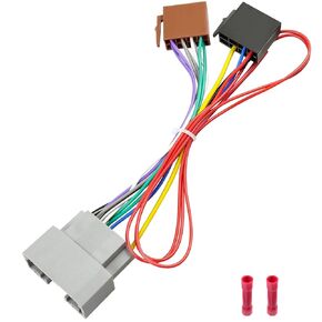22Pin Radio Wire Harness Replacement for Chrysler Dodge Jeep Stereo Adapter 08-16, ISO Car Stereo Wiring Harness Connector with Ignition Cable
