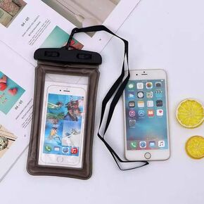 Universal Floating Waterproof Phone Pouch Holder, Dry Bag with Strap, Compatible with iPhone 13/12/11 Pro Max/Pro/8 Plus, Galaxy S22/S21/S20/S10/Note 20/10/9 up to 6.7" (Black)