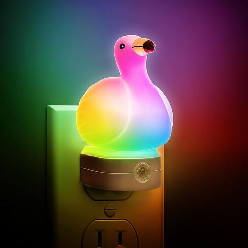 ضوء ليلي لطيف للأطفال من لوهاس، ضوء ليلي بتصميم ثلاثي الأبعاد مع مستشعر من الغسق إلى الفجر، ضوء ليلي LED متغير اللون، ضوء ليلي للحضانة، ديكور الغرفة in Kuwait