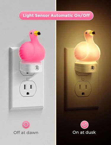 ضوء ليلي لطيف للأطفال من لوهاس، ضوء ليلي بتصميم ثلاثي الأبعاد مع مستشعر من الغسق إلى الفجر، ضوء ليلي LED متغير اللون، ضوء ليلي للحضانة، ديكور الغرفة in Kuwait